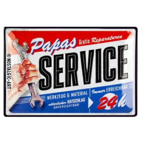 Izkārtne PAPAS SERVICE 20x30cm NOSTALGIC ART MOTOVEIKALS 21