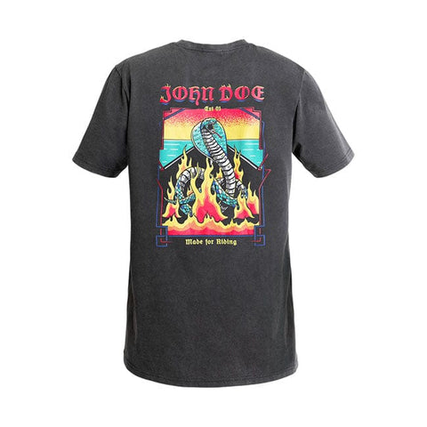 John Doe Snake on Fire T-shirt fade out black JOHN DOE MOTOVEIKALS 21