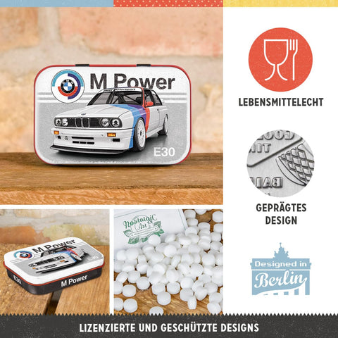 Kastīte ar piparmētru konfektēm BMW MOTOSPORT M-POWER XL NOSTALGIC ART MOTOVEIKALS 21