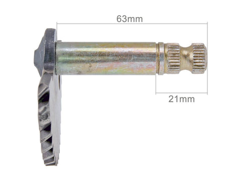 kickstart spindle complete 63mm / 21mm for GY6 50cc, 139QMB 101 OCTANE MOTOVEIKALS 21