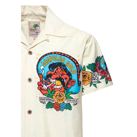 King Kerosin Acapulco hawaii shirt off white KING KEROSIN MOTOVEIKALS 21