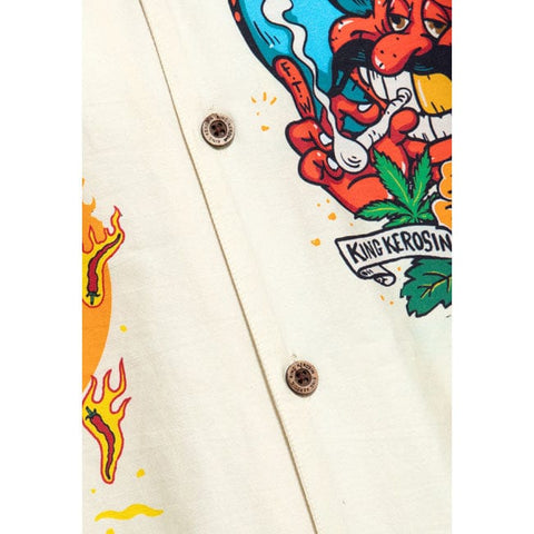 King Kerosin Acapulco hawaii shirt off white KING KEROSIN MOTOVEIKALS 21