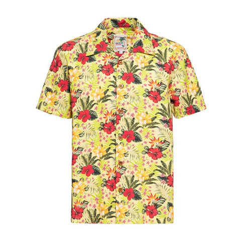 King Kerosin AOP Tropical Hawaiian Style Shirt Blazing Yello KING KEROSIN MOTOVEIKALS 21
