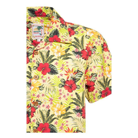 King Kerosin AOP Tropical Hawaiian Style Shirt Blazing Yello KING KEROSIN MOTOVEIKALS 21