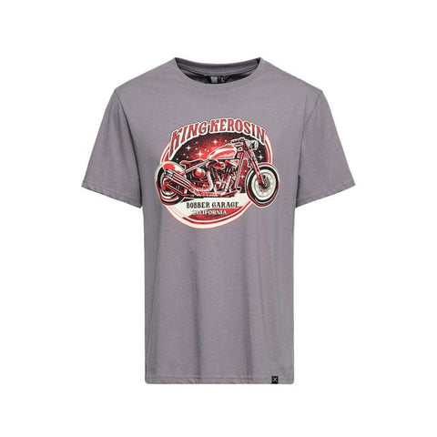 King Kerosin Bobber Garage t-shirt steel grey KING KEROSIN MOTOVEIKALS 21