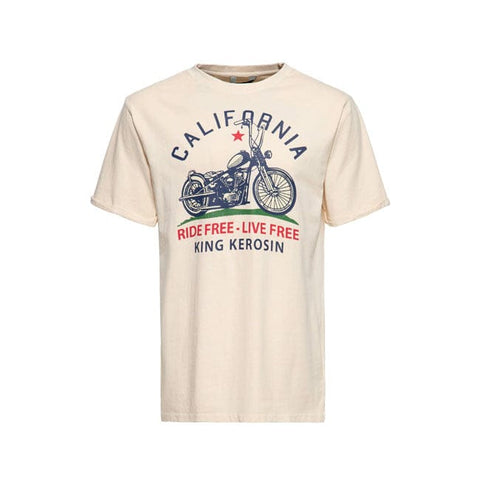 King Kerosin California t-shirt ecru KING KEROSIN MOTOVEIKALS 21