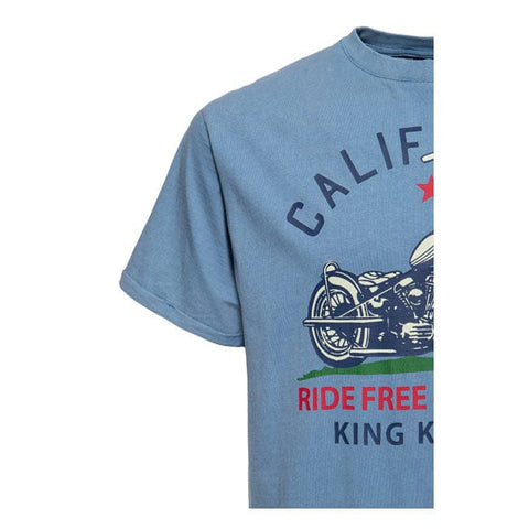 King Kerosin California t-shirt smoke blue KING KEROSIN MOTOVEIKALS 21