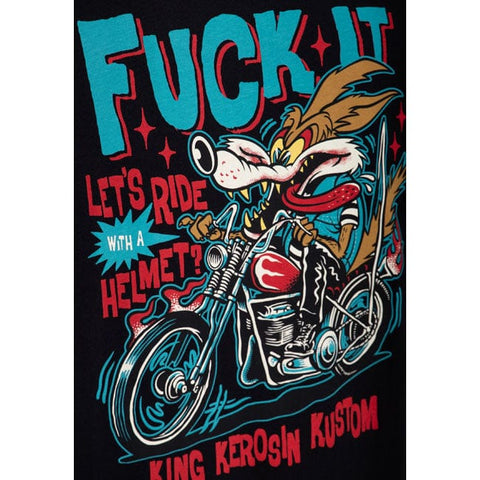 King Kerosin Fuck it t-shirt black KING KEROSIN MOTOVEIKALS 21
