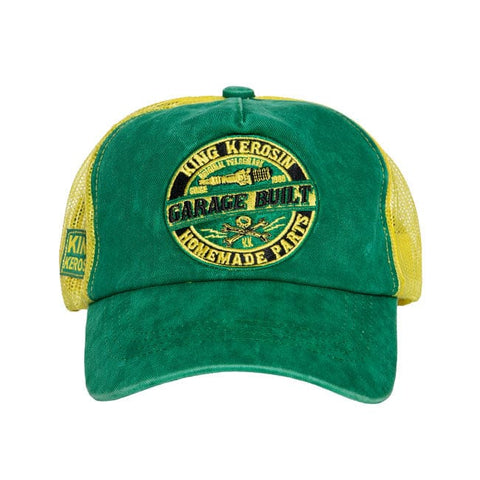 King Kerosin Garage Built cap green & yellow KING KEROSIN MOTOVEIKALS 21
