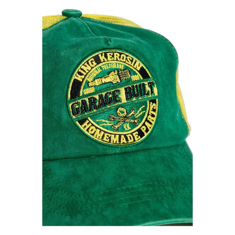 King Kerosin Garage Built cap green & yellow KING KEROSIN MOTOVEIKALS 21