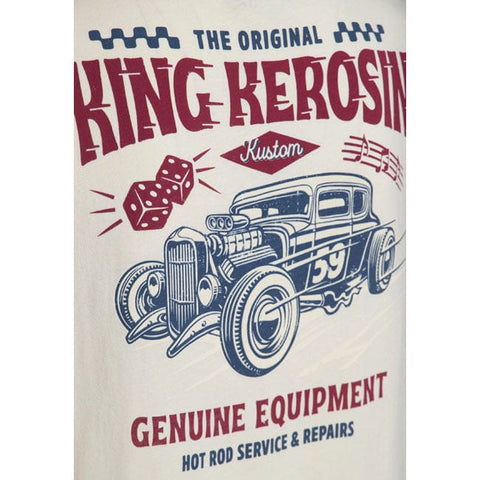 King Kerosin Hot Rod Service t-shirt offwhite KING KEROSIN MOTOVEIKALS 21