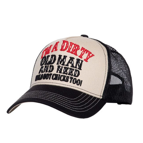 King Kerosin I''m a dirty old man cap black&offwhite KING KEROSIN MOTOVEIKALS 21