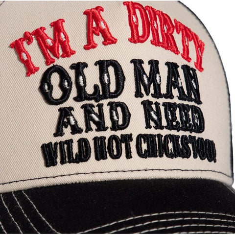 King Kerosin I''m a dirty old man cap black&offwhite KING KEROSIN MOTOVEIKALS 21