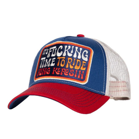 King Kerosin It''s fucking time to ride cap red&blue KING KEROSIN MOTOVEIKALS 21