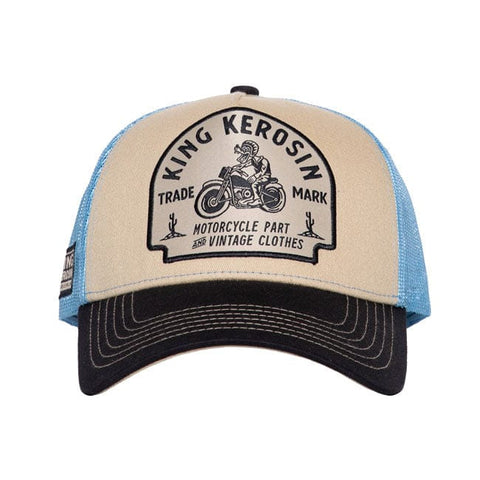 King Kerosin Motorcycle parts cap offwhite&black KING KEROSIN MOTOVEIKALS 21