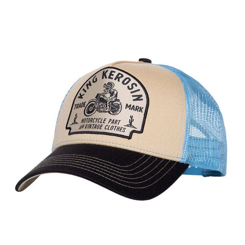 King Kerosin Motorcycle parts cap offwhite&black KING KEROSIN MOTOVEIKALS 21
