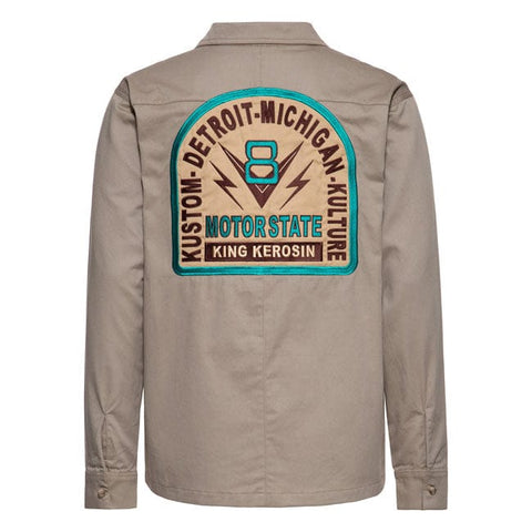 King Kerosin Motorstate shirt khaki KING KEROSIN MOTOVEIKALS 21