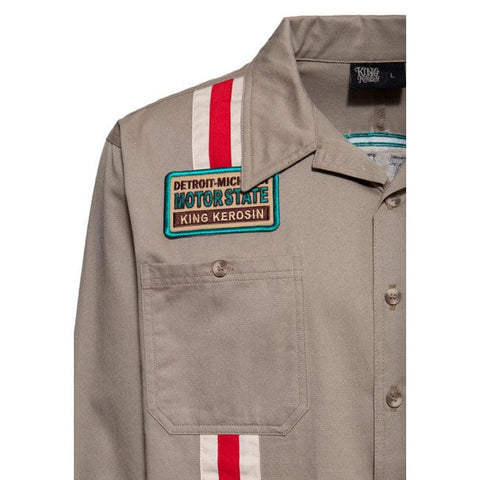 King Kerosin Motorstate shirt khaki KING KEROSIN MOTOVEIKALS 21