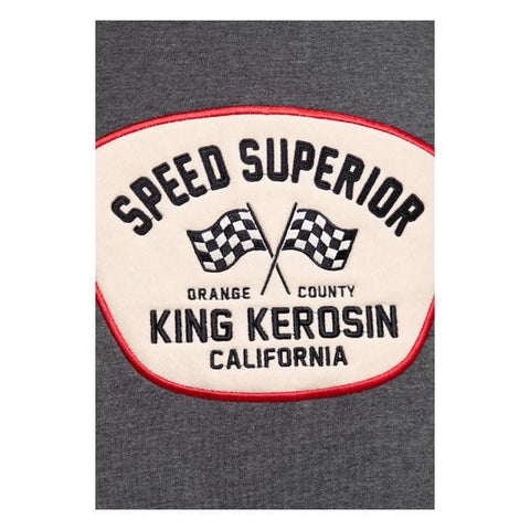 King Kerosin Speed King zip hoodie steel grey KING KEROSIN MOTOVEIKALS 21