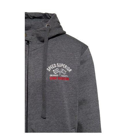 King Kerosin Speed King zip hoodie steel grey KING KEROSIN MOTOVEIKALS 21