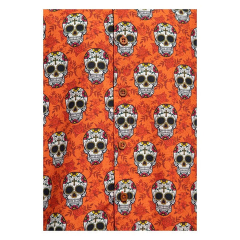 King Kerosin Vintage Skull & Flowers t-shirt cinnamon KING KEROSIN MOTOVEIKALS 21