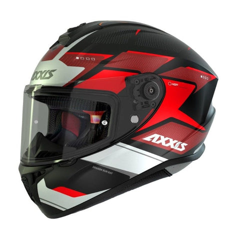 Ķivere AXXIS DRAKEN-S Sunray B5 gloss fluor red L AXXIS MOTOVEIKALS 21