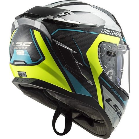 Ķivere Full Face LS2 FF327 CHALLENGER CARBON THORN H-V Yellow L LS2 MOTOVEIKALS 21
