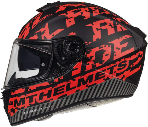 Ķivere Full Face MT Helmet BLADE 2 SV CHECK B5 matte red XS MT HELMETS MOTOVEIKALS 21
