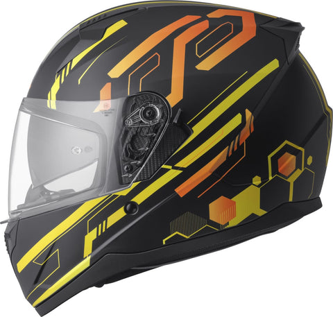 Ķivere GMS Hexago Graphic yellow orange GMS MOTOVEIKALS 21