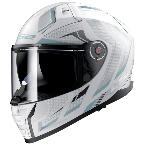 Ķivere LS2 FF811 VECTOR II ALIZER matt white silver L LS2 MOTOVEIKALS 21