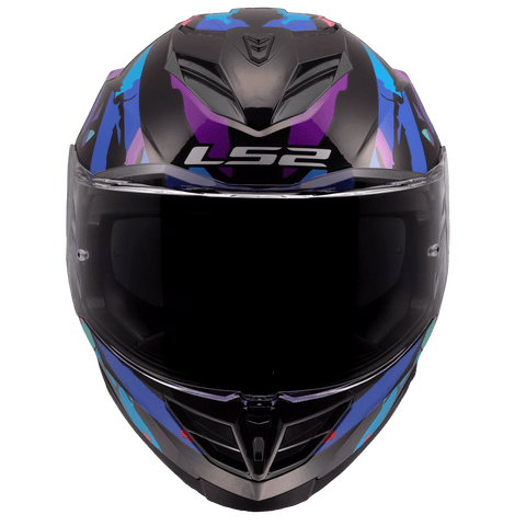 Ķivere LS2 FF818 STORM III KAOS black purple blue LS2 MOTOVEIKALS 21