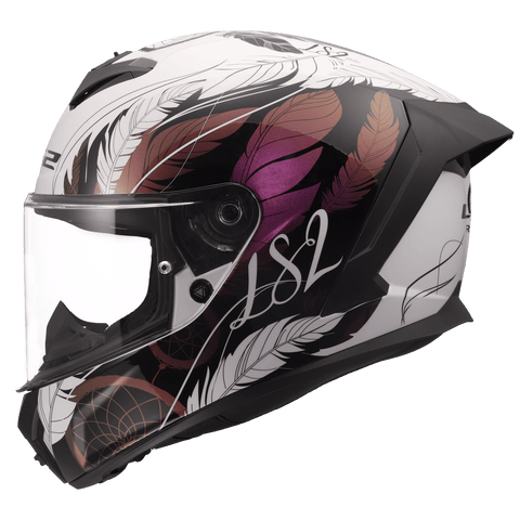 Ķivere LS2 FF820 RAPID III BOHO white black pink LS2 MOTOVEIKALS 21