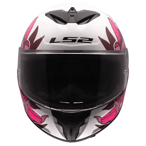 Ķivere LS2 FF820 RAPID III POPPIES II white pink LS2 MOTOVEIKALS 21