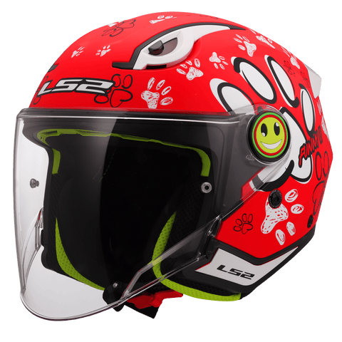 Ķivere LS2 FUNNY II PAWS KID OF622 matte red LS2 MOTOVEIKALS 21