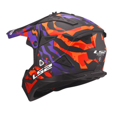 Ķivere LS2 MX708 FAST II GROTESK PURPLE ORANGE LS2 MOTOVEIKALS 21