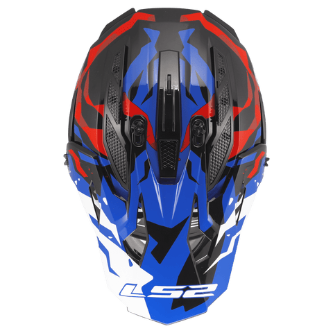 Ķivere LS2 MX708 FAST II GROTESK WHITE BLUE RED LS2 MOTOVEIKALS 21