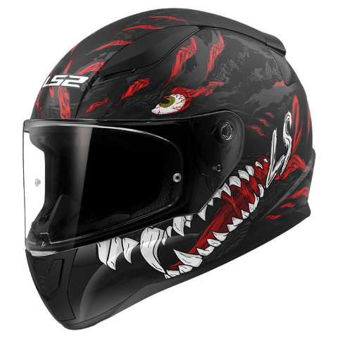 Ķivere LS2 RAPID II FF353 KAIJU matte black red white L LS2 MOTOVEIKALS 21