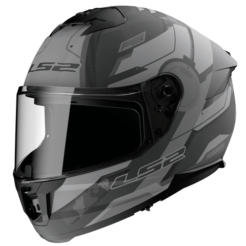 Ķivere LS2 STREAM II FF808 SHADOW MATT TITANIUM GREY LS2 MOTOVEIKALS 21