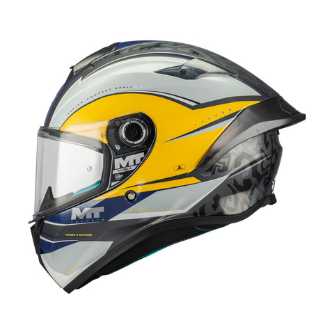 Ķivere MT Helmets Targo S Outside C3 gloss yellow / grey MT HELMETS MOTOVEIKALS 21
