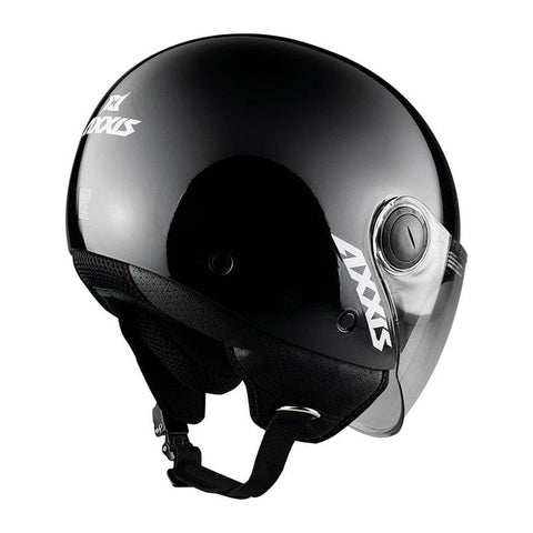 Ķivere Open Face AXXIS SQUARE solid A1 Gloss black M AXXIS MOTOVEIKALS 21