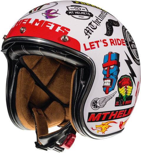 Ķivere Open Face LE MANS 2 SV ANARCHY A0 pērļu balta spīdīga S MT HELMETS MOTOVEIKALS 21