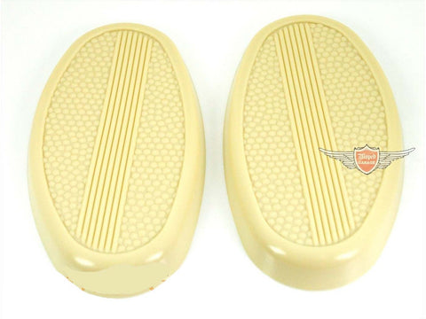 Knee cushion tank 2 pieces cream white for Kreidler Florett egg tank Super 4, 5, TS Mokick moped DIVERSE / IMPORT MOTOVEIKALS 21