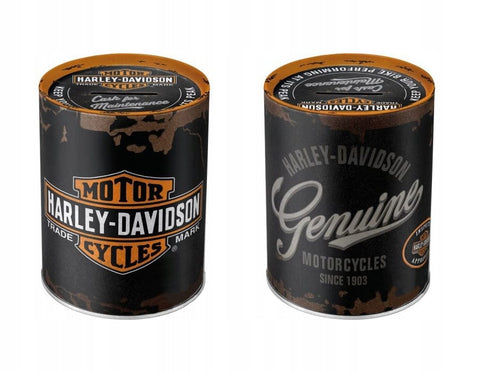 Krājkase Harley Davidson GENUINE LOGO TIN NOSTALGIC ART MOTOVEIKALS 21