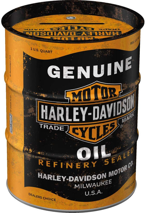 Krājkase Harley Davidson GENUINE Oil Barrel NOSTALGIC ART MOTOVEIKALS 21