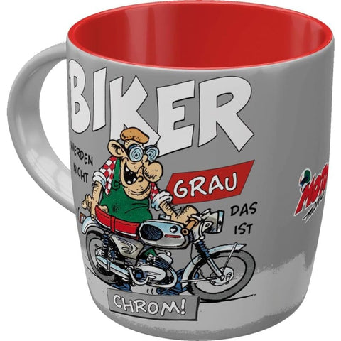Krūze MOTOMANIA BIKER CHROM! NOSTALGIC ART MOTOVEIKALS 21