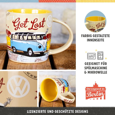 Krūzīte VW Let's GET AWAY dāvanu kastītē NOSTALGIC ART MOTOVEIKALS 21