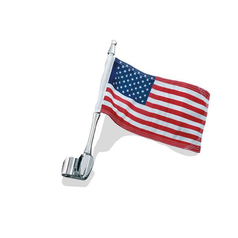 Kuryakyn, Antenna flag mount with us flag, chrome KURYAKYN MOTOVEIKALS 21