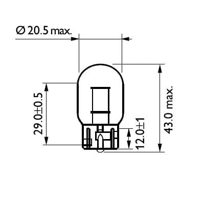 Kvēlspuldze WY21W 12V 21W W3X16D AMBER MAXGEAR MOTOVEIKALS 21