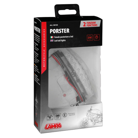 LED aizmugures lukturis Lampa PORSTER 12 V LAMPA MOTOVEIKALS 21