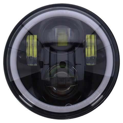 LED priekšējais lukturis 5.3/4" melns ar Halo ECE / DOT STOREHOUSE MOTOVEIKALS 21